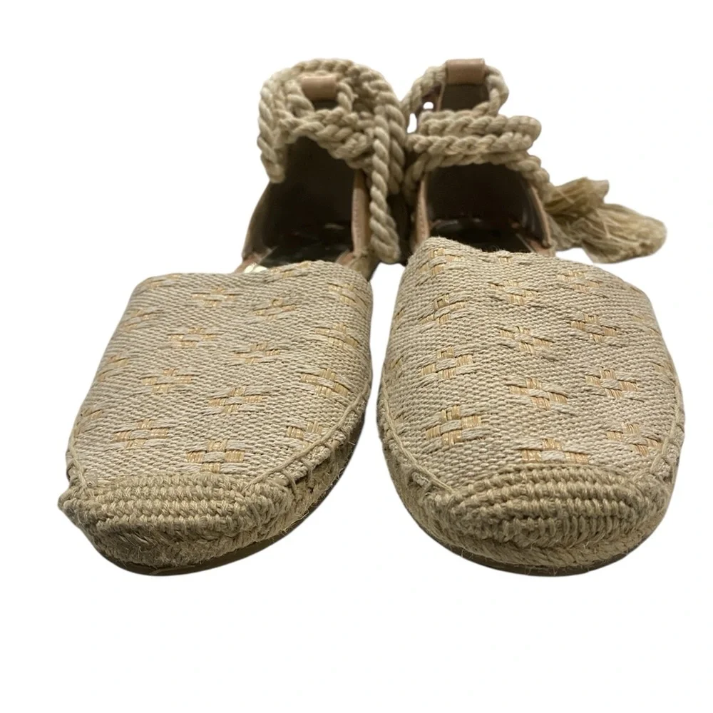 Circus by Sam Edelman Woman’s Natural Lenora Ankle Tie Espadrilles Size 8
